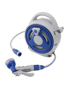 Carrete de Manguera de Jardín Retráctil 15m Xiuganpo con Boquilla