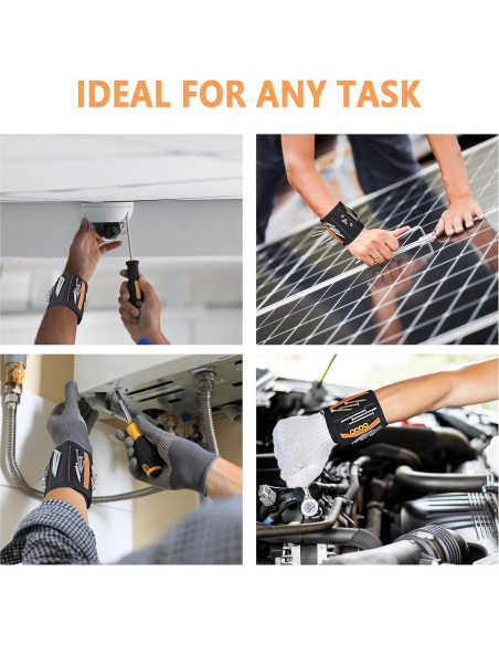 Banda Magnética para Muñeca MENDPRO con 15 Imanes y 2 Bolsillos