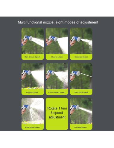 Carrete de Manguera de Jardín Retráctil 15m Xiuganpo con Boquilla