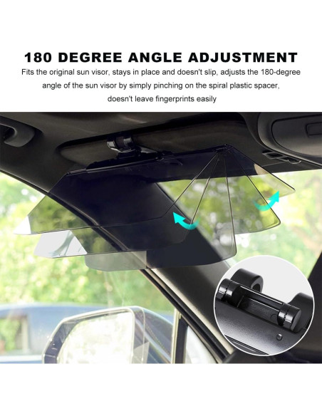 Visera Solar Wevdn para Coche 32 cm Antirreflejo UV Ajustable