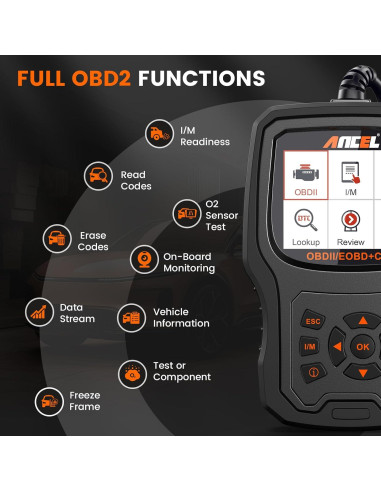 ANCEL AD530 Lector de Códigos OBD2 y Probador de Batería