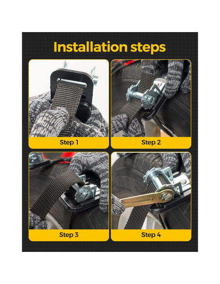 Cadenas de Nieve KYX para Neumáticos 22-28 cm - 6 Piezas