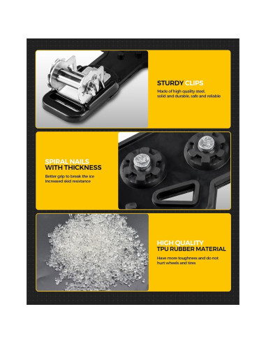 Cadenas de Nieve KYX para Neumáticos 22-28 cm - 6 Piezas