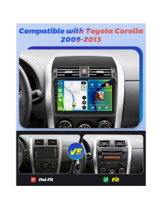 Estéreo de Coche Android Hikity 9" para Toyota Corolla 2009-2013 2