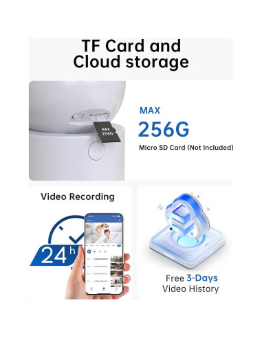 Cámara de Seguridad 2K Mysight con Pan/Tilt y AI