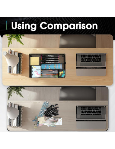 Organizador de Cajón de Escritorio EsOfficce 32x21 cm Malla Metálica