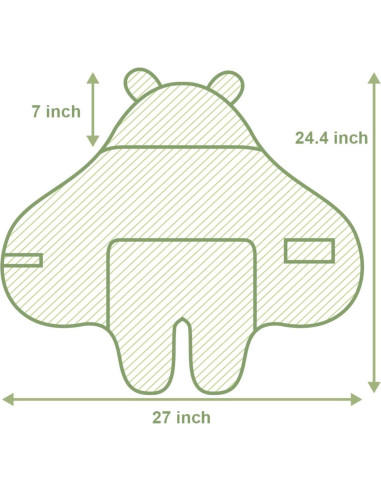 Manta Swaddle para Bebés XMWEALTHY con Capucha Oso Marrón