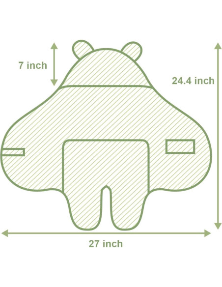 Manta Swaddle para Bebés XMWEALTHY con Capucha Oso Marrón