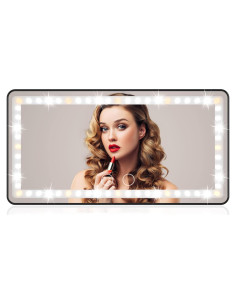 Espejo de Vanidad Xinlykid para Coche con Luz LED Regulable