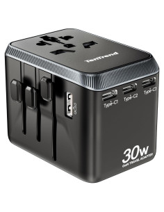 Adaptador de Viaje Universal TenTrend 30W 6-en-1 USB-C y USB-A