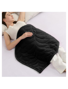 Manta con peso Kaisa 2.27 kg 58x74 cm negra lavable