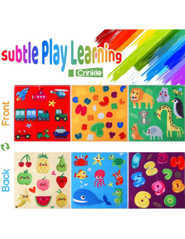 Juguete Sensorial Montessori YOGINGO Caja de Pañuelos Colorido