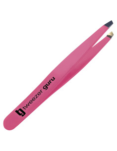 Pinzas de Precisión Tweezer Guru Rosa Inclinadas 1 Cuenta