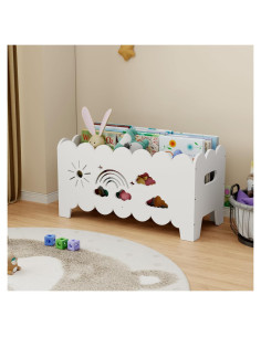 Estantería Montessori de Madera para Niños Blanca 1 Capa