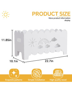 Estantería Montessori de Madera para Niños Blanca 1 Capa 2