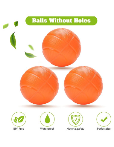 Aro de Baloncesto para Baño KSABVAIA con 3 Pelotas - 14x17.8 cm