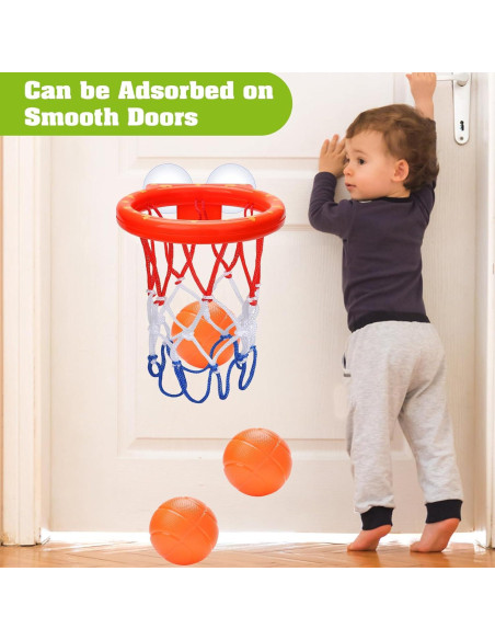 Aro de Baloncesto para Baño KSABVAIA con 3 Pelotas - 14x17.8 cm