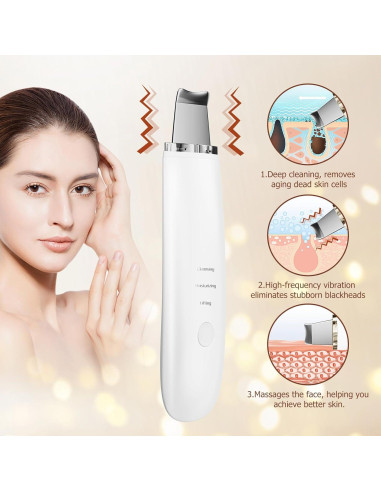 Espátula Facial Limpiadora Sawjay - 3 Modos para Piel Radiante