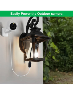 Adaptador de Enchufe de Lámpara UYODM USB E26 5V 2A Negro 2