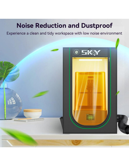 Cubierta de Impresora 3D Skouphy con Ventilación y Luz LED