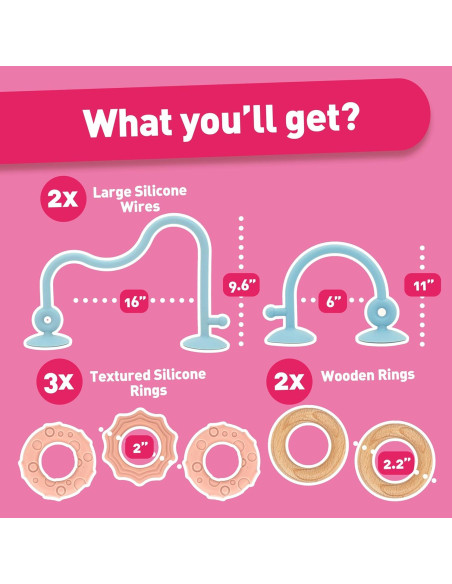 Juguete Sensorial para Bebés con Ventosa Ascnduup - Silicona y Madera