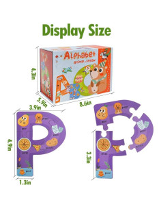 Rompecabezas de Letras Jumbo de Madera JCREN 85 Piezas Educativo 2