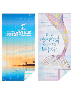 Toalla de Playa Casa Platino 2 Paquete Microfibra 180x80 cm