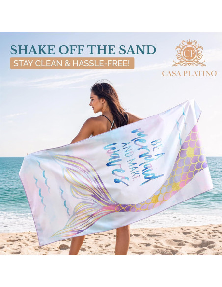 Toalla de Playa Casa Platino 2 Paquete Microfibra 180x80 cm