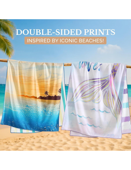 Toalla de Playa Casa Platino 2 Paquete Microfibra 180x80 cm