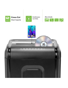 Trituradora de Papel Aurora AU1260XA Corte Cruzado 12 Hojas 2