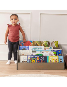 Expositor de Libros para Niños ECR4Kids 4 Niveles Gris 2