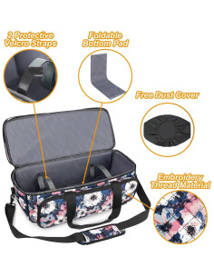 Funda YOREPEK para Cricut Maker 4 y Explore 3 - Floral 2