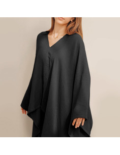 Cubierta de Lactancia Konssy 100% Algodón Negro 360 Privacidad 2