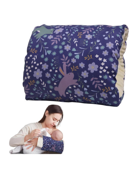 Almohada de brazo para lactancia POVENK azul algodón suave