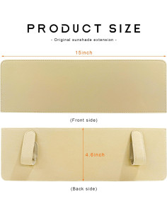 Extensor de Visera Solar NYTKL Beige 38.1x11.7cm Antideslumbrante 2