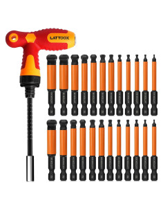 Juego de Puntas Hexagonales con Punta Esférica LATTOOK 24PCS