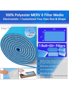Filtro de Ventilación de Aire Demiwise 12x90" MERV 8 Cortar a Tamaño 2