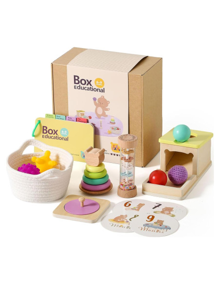 Juguetes Montessori IEATFO 7 en 1 para Bebés 6-9 Meses