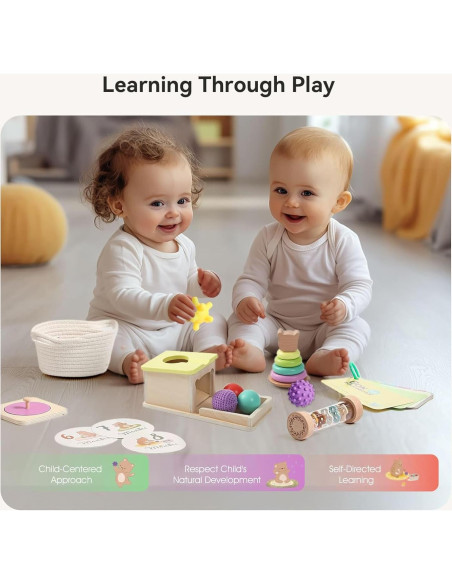 Juguetes Montessori IEATFO 7 en 1 para Bebés 6-9 Meses