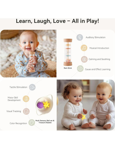 Juguetes Montessori IEATFO 7 en 1 para Bebés 6-9 Meses