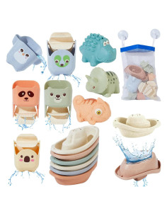Juguetes de baño AMCHSURI 14 piezas para bebés 6-15 meses