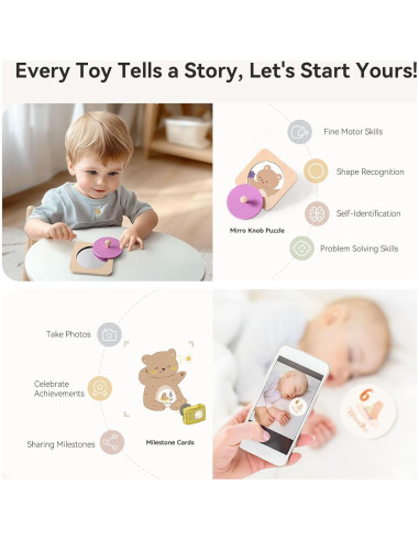 Juguetes Montessori IEATFO 7 en 1 para Bebés 6-9 Meses