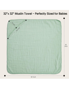 Toallas con Capucha TMIELYBS 6 Paquetes 81x81 cm Algodón 2