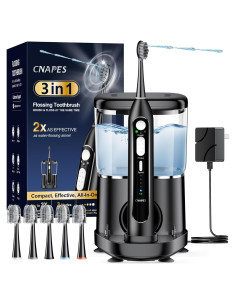 Cepillo de dientes eléctrico CNAPES con irrigador 3 en 1, 5 cabezales