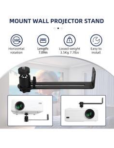Soporte de Pared para Proyector WatchingFreely Ajustable 360 2