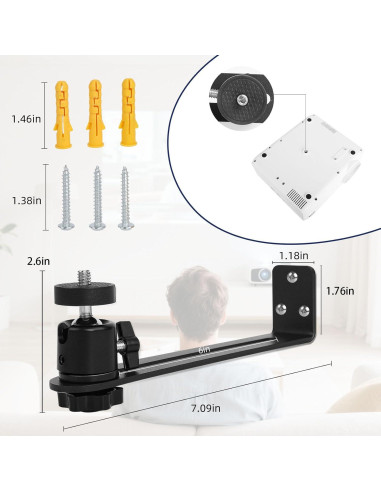 Soporte de Pared para Proyector WatchingFreely Ajustable 360