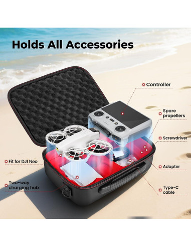 Funda de Viaje YOREPEK para DJI NEO RC-N3/RC-2, Impermeable