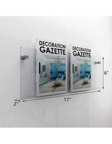 Soportes de Revistas Acrílico ROYALITA 17" x 4 Unidades