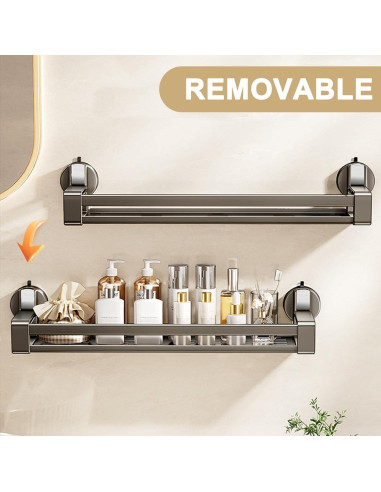 Caddy de Ducha ONXE con Ventosa 40.64 cm, Organizador sin Perforación