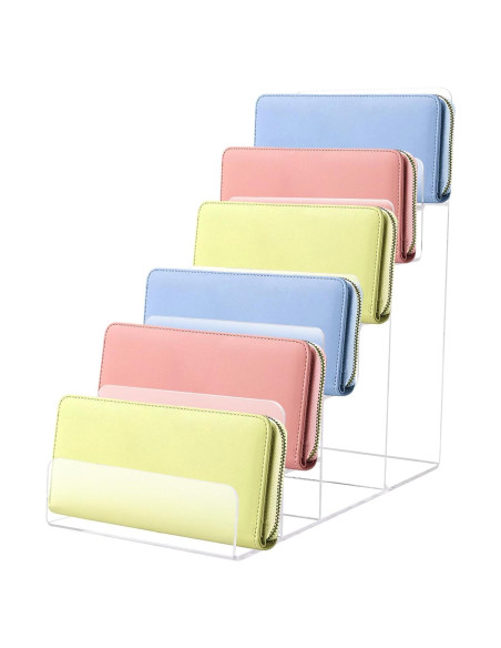 Soporte de exhibición acrílico 6 niveles Hoceium 21x10x24 cm Soporte de exhibición acrílico 6 niveles Hoceium 21x10x24 cm